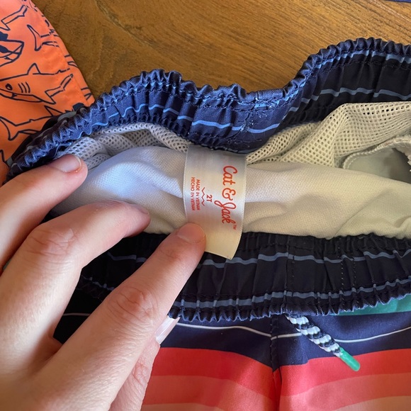 Toddler Boy Blue and Colorful Swim Lot Bundle Cat & Jack Old Navy Swim Trunks - Picture 7 of 11